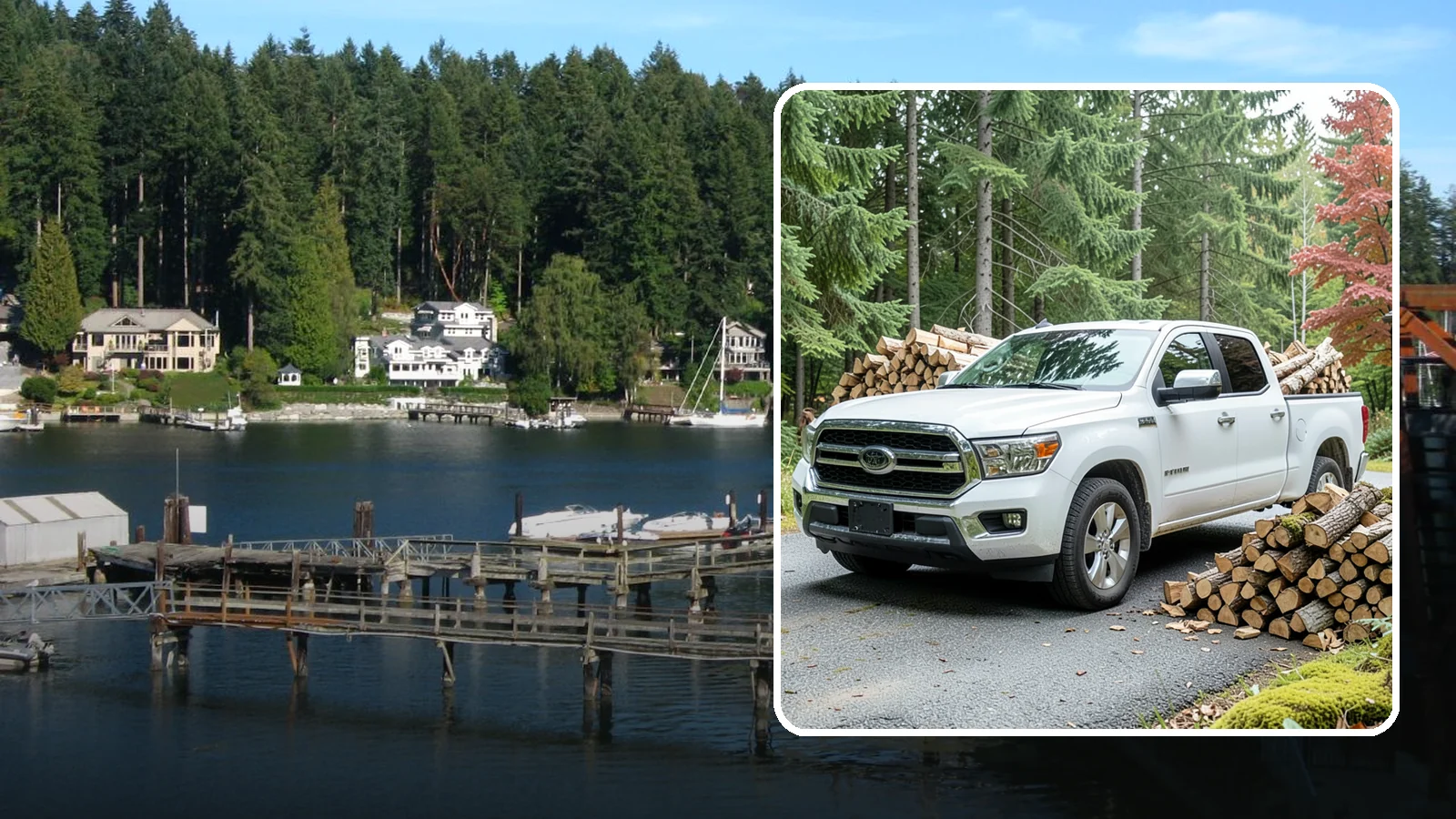 Firewood Pickup in Gig Harbor, Pierce County, WA - Save on delivery by picking up seasoned, ready-to-burn firewood directly from our Pacific Northwest yard.
