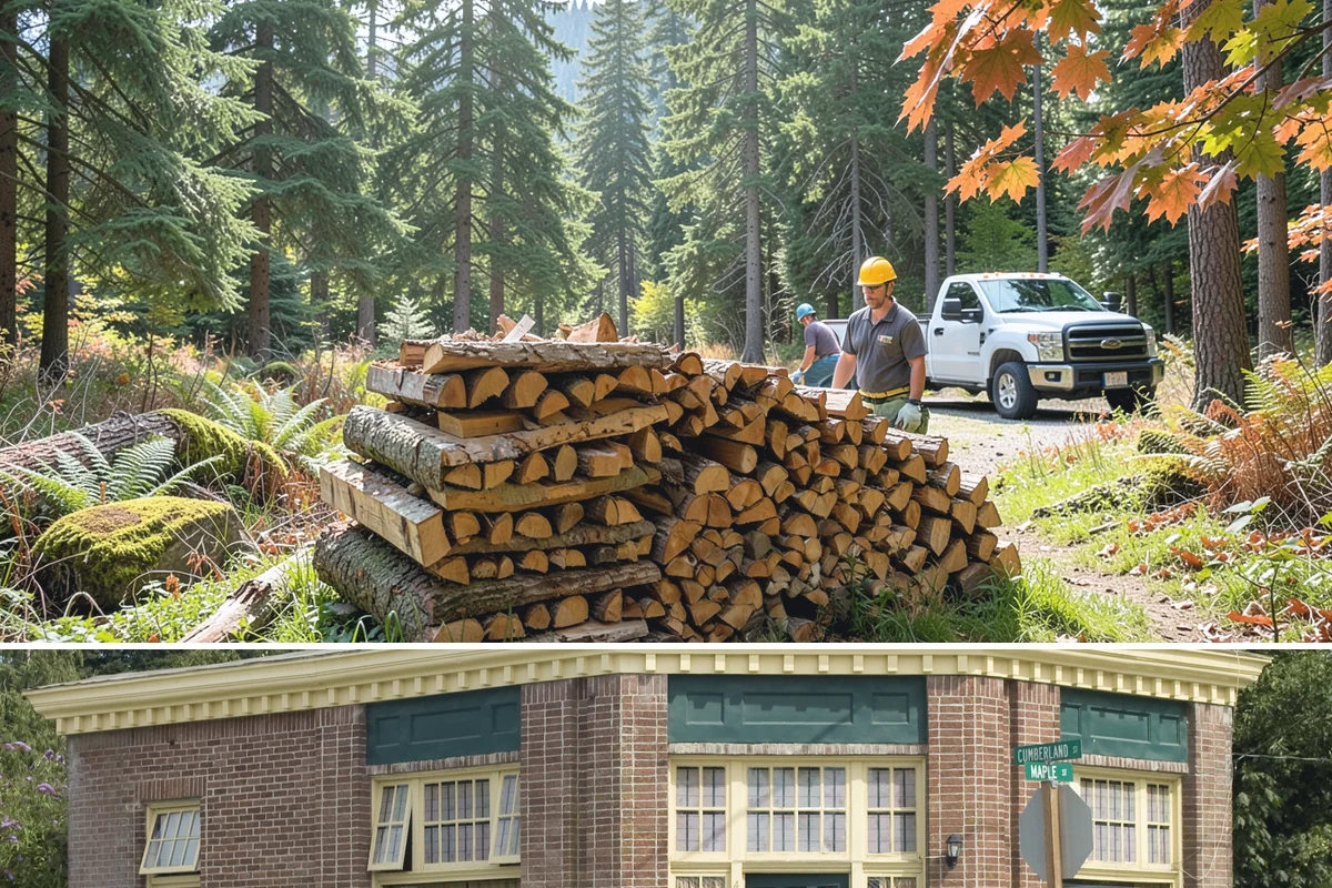 Firewood Pickup in Hamilton, Skagit County, WA - Pickup is available year-round, but stock is freshest and most plentiful in late summer and fall.