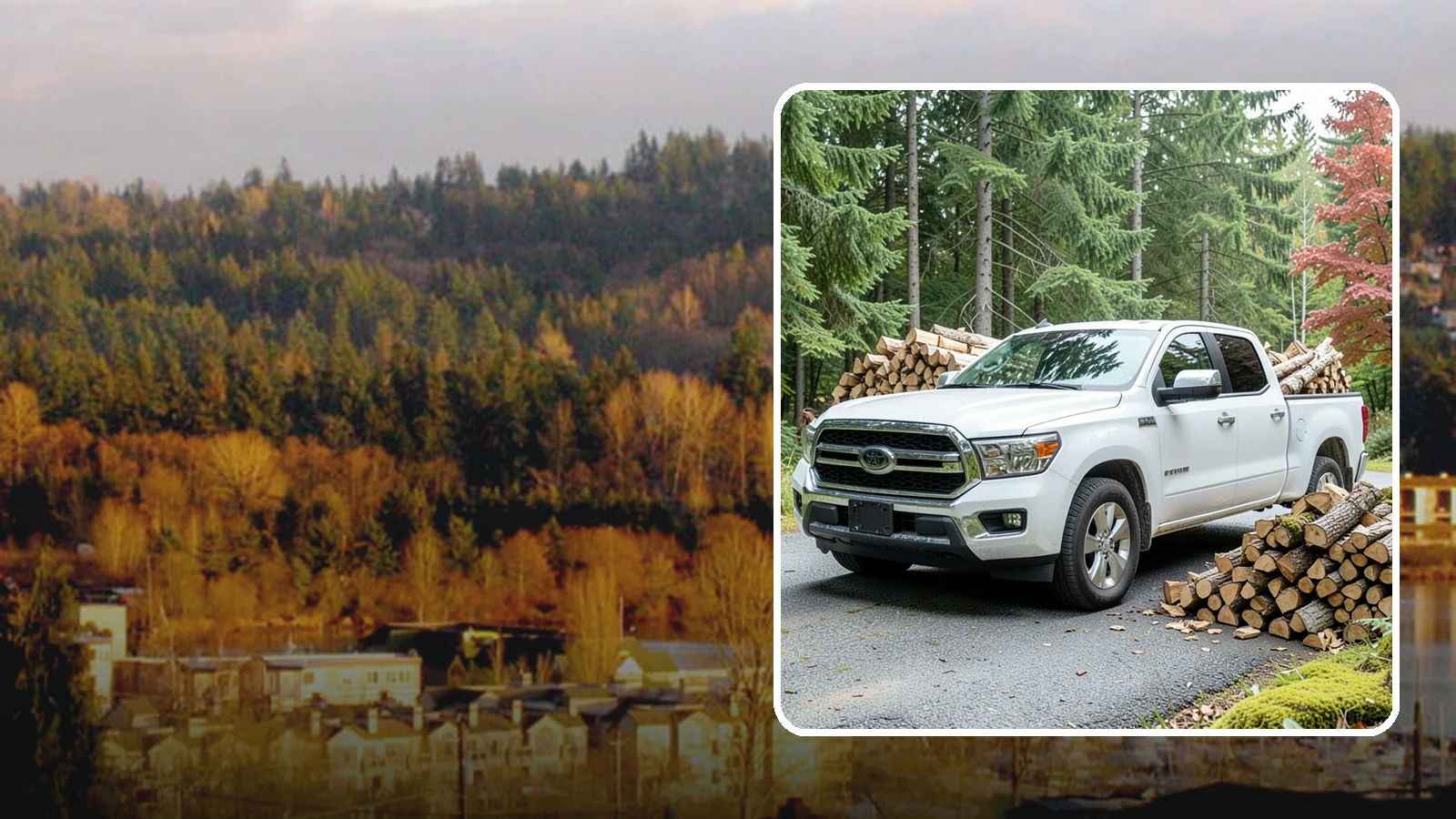 Firewood Pickup in Kenmore, King County, WA - Save on delivery by picking up seasoned, ready-to-burn firewood directly from our Pacific Northwest yard.