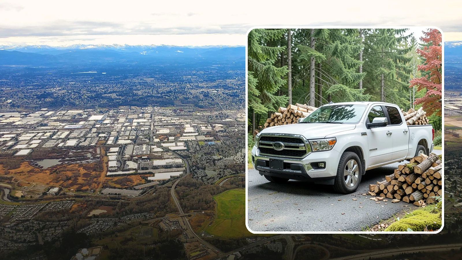 Firewood Pickup in Kent, King County, WA - Save on delivery by picking up seasoned, ready-to-burn firewood directly from our Pacific Northwest yard.