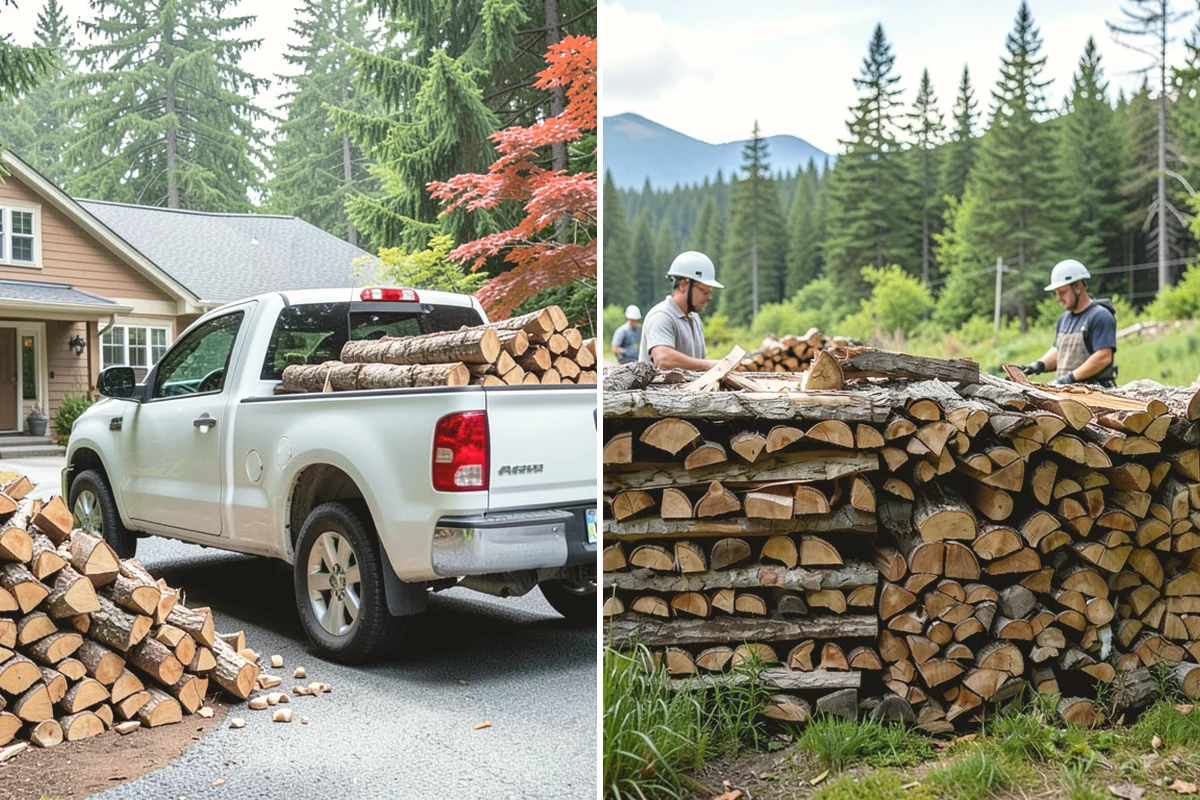 Firewood Pickup in La Conner, Skagit County, WA - You order your quantity and choose pickup