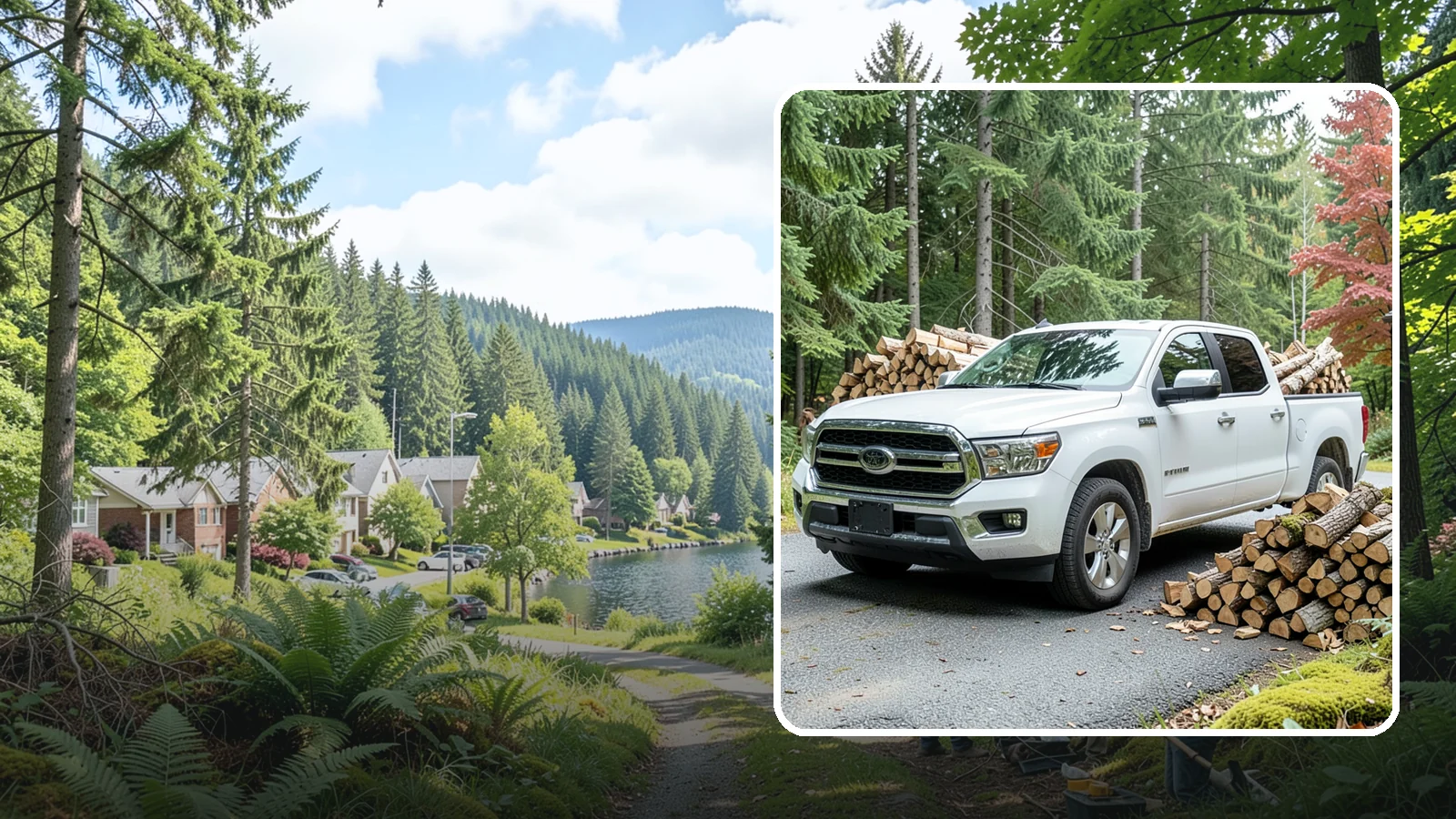 Firewood Pickup in Lake Forest Park, King County, WA - Save on delivery by picking up seasoned, ready-to-burn firewood directly from our Pacific Northwest yard.