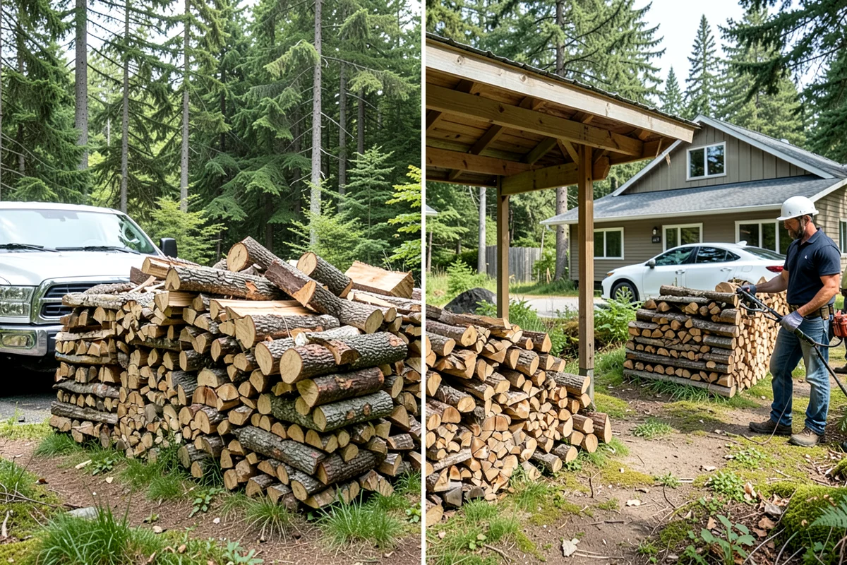 Firewood Pickup in Lake Forest Park, King County, WA - You order your quantity and choose pickup