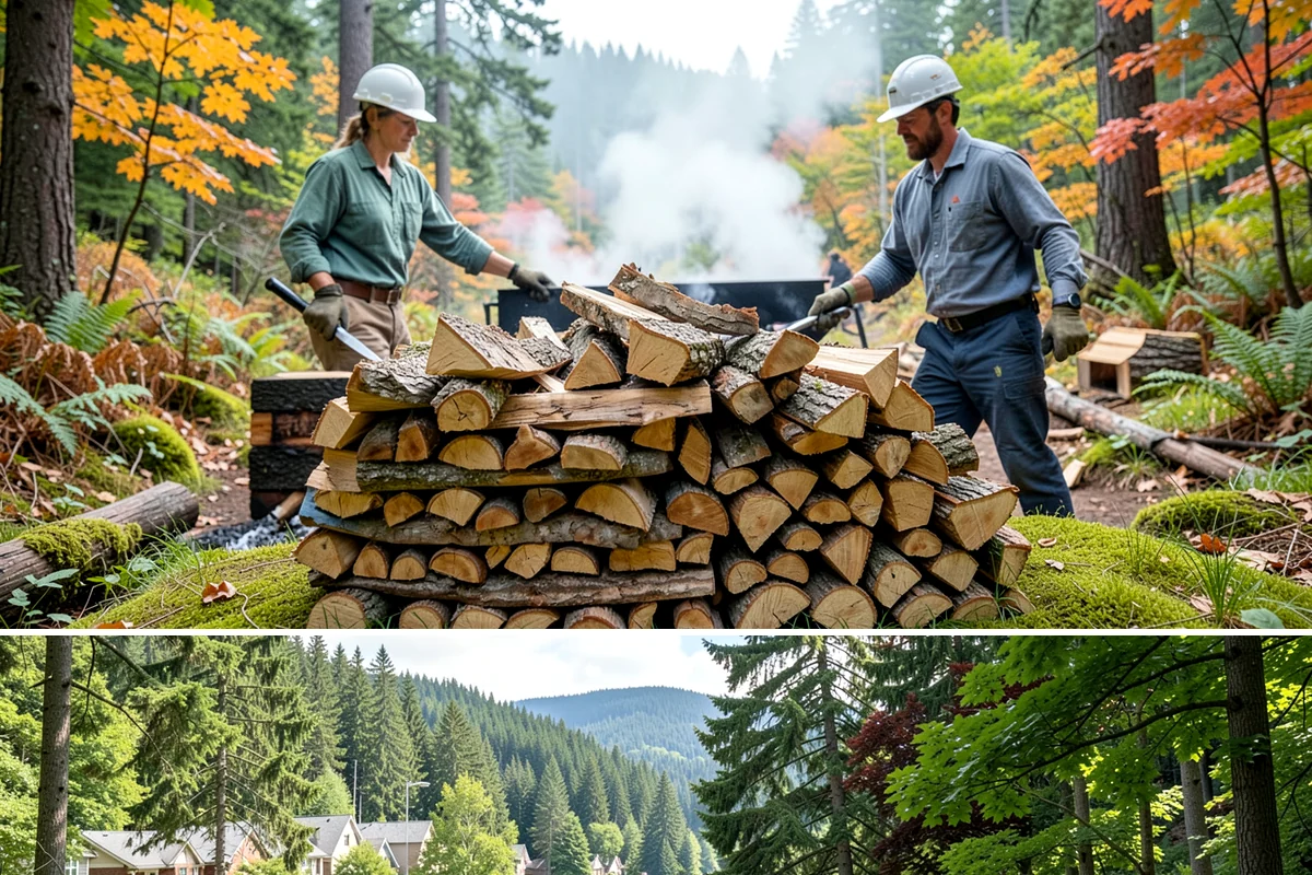 Firewood Pickup in Lake Forest Park, King County, WA - Pickup is available year-round, but stock is freshest and most plentiful in late summer and fall.