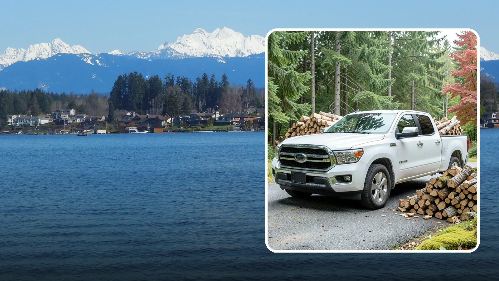 Firewood Pickup in Lake Stevens, Snohomish County, WA - Save on delivery by picking up seasoned, ready-to-burn firewood directly from our Pacific Northwest yard.