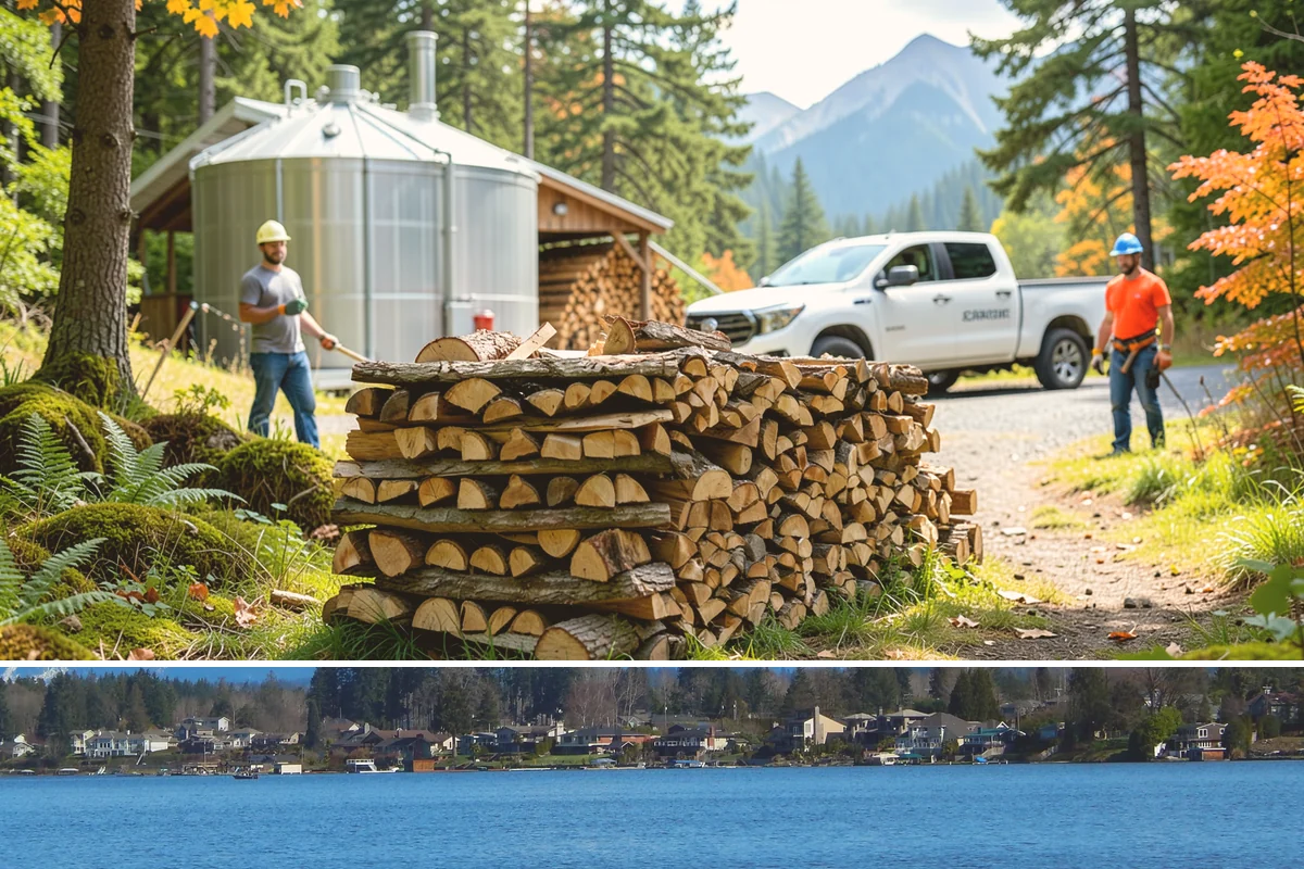Firewood Pickup in Lake Stevens, Snohomish County, WA - Pickup is available year-round, but stock is freshest and most plentiful in late summer and fall.