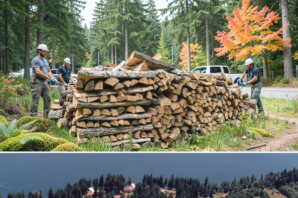 Firewood Pickup in Lakewood, Pierce County, WA - Pickup is available year-round, but stock is freshest and most plentiful in late summer and fall.