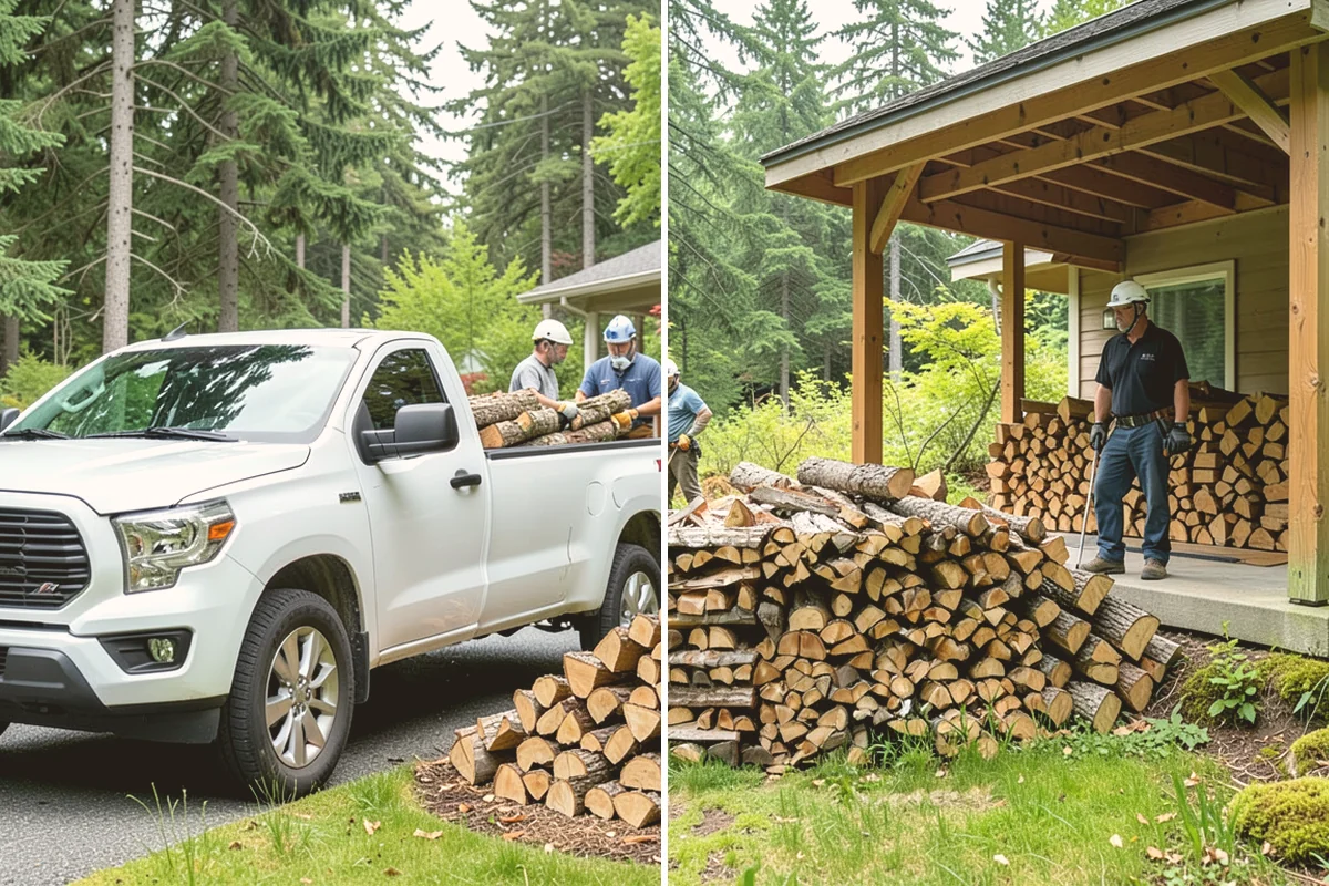 Firewood Pickup in Lynnwood, Snohomish County, WA - You order your quantity and choose pickup