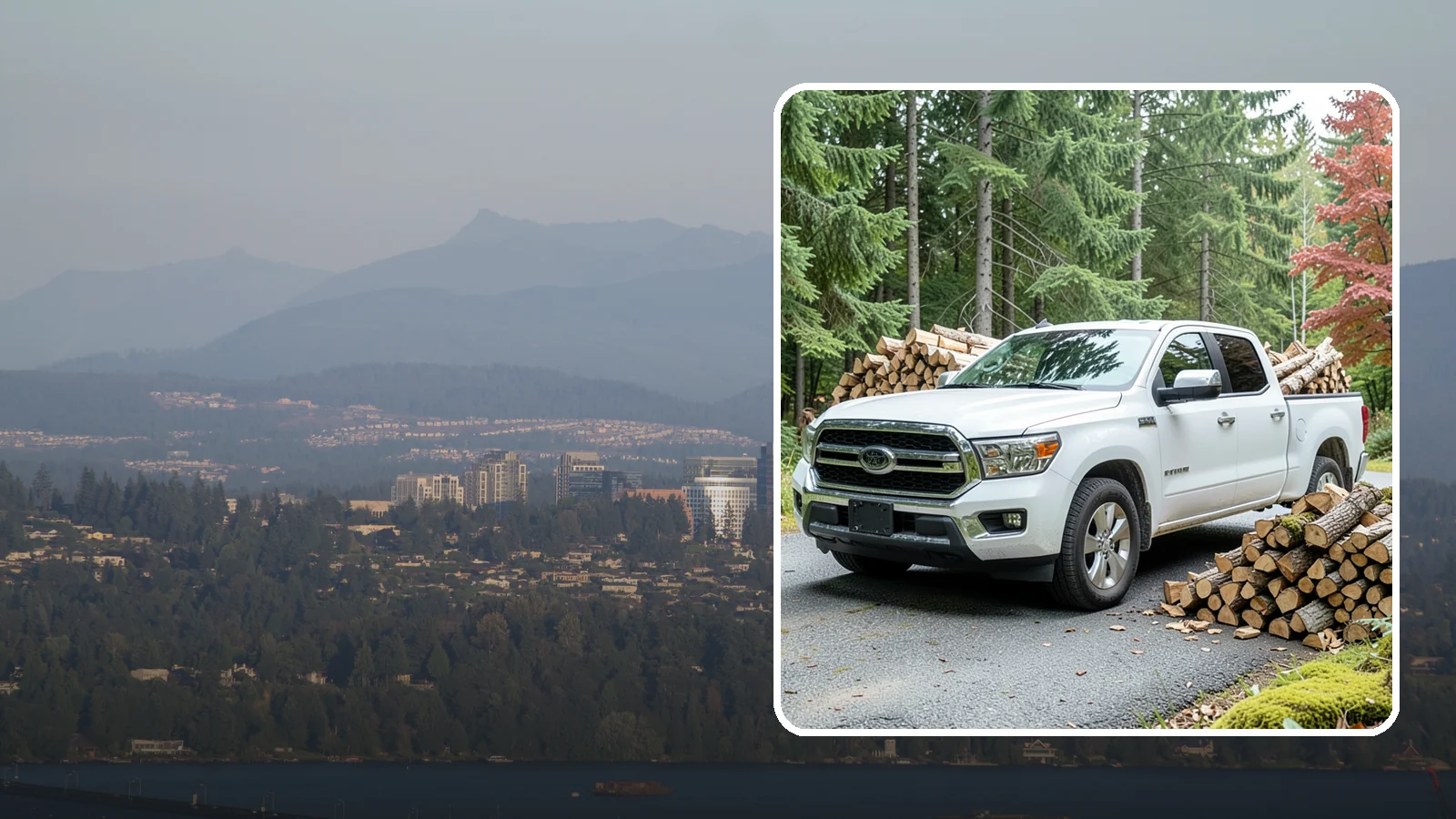 Firewood Pickup in Medina, King County, WA - Save on delivery by picking up seasoned, ready-to-burn firewood directly from our Pacific Northwest yard.
