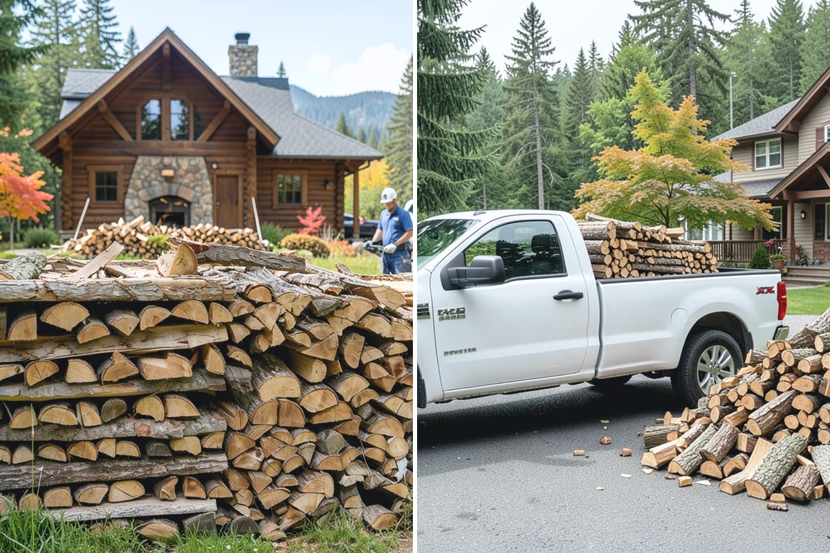 Firewood Pickup in Medina, King County, WA - You order your quantity and choose pickup
