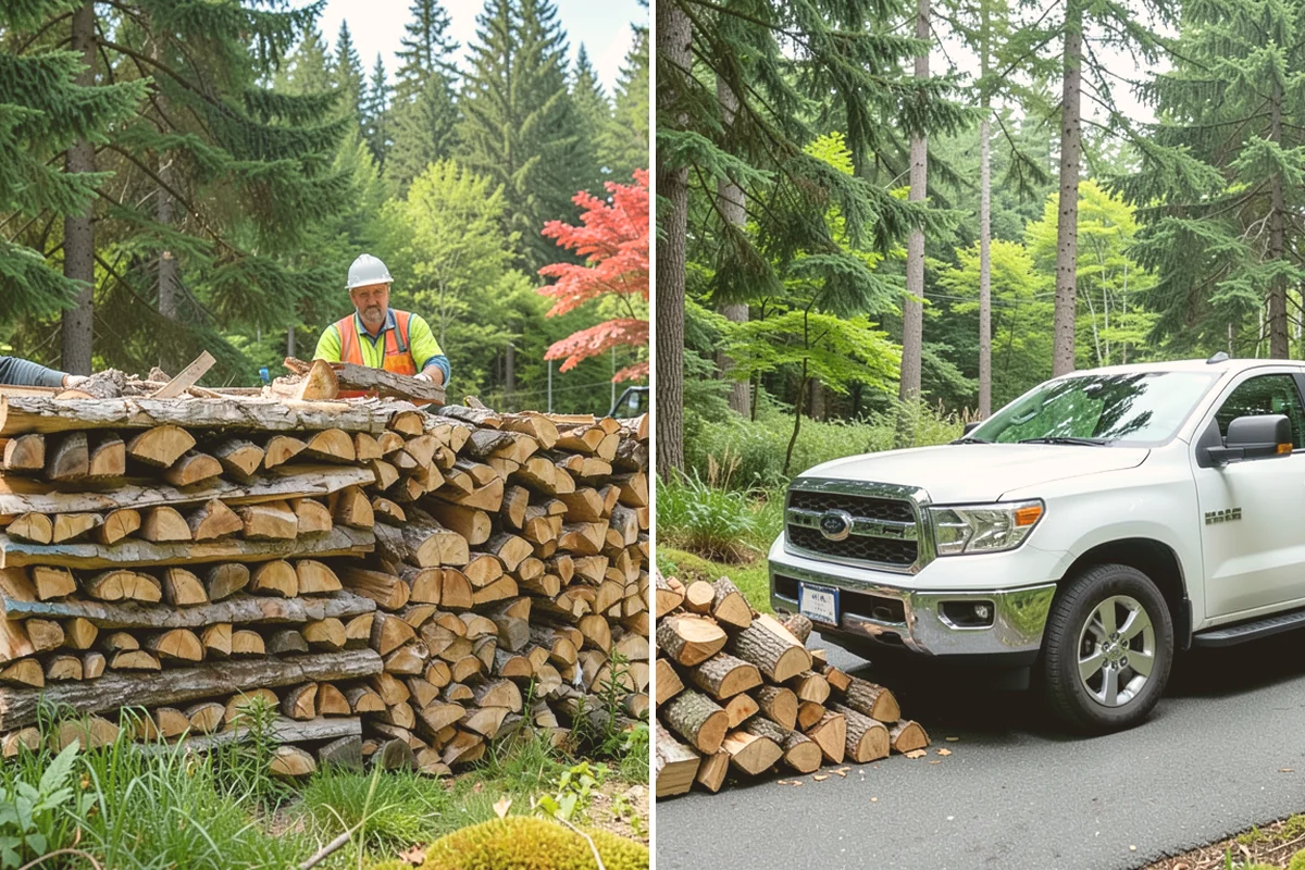 Firewood Pickup in Newcastle, King County, WA - You order your quantity and choose pickup