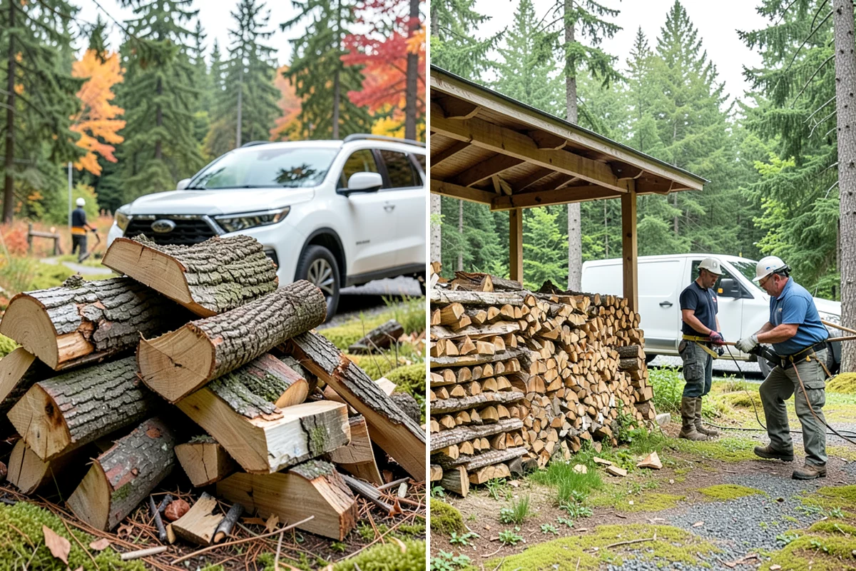 Firewood Pickup in Pacific, King County, WA - You order your quantity and choose pickup