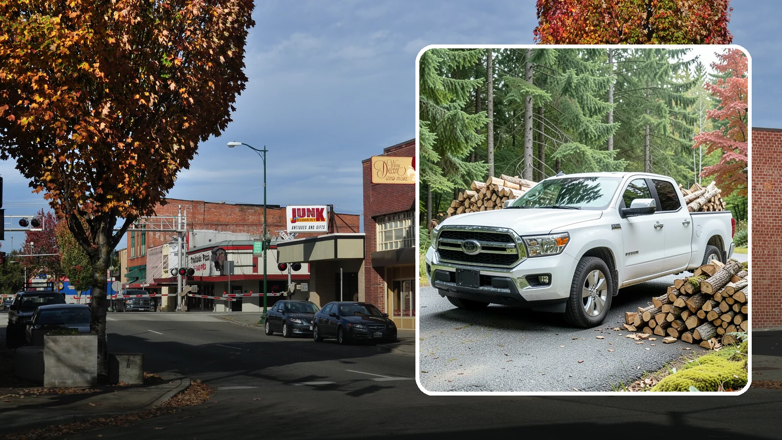 Firewood Pickup in Puyallup, Pierce County, WA - Save on delivery by picking up seasoned, ready-to-burn firewood directly from our Pacific Northwest yard.