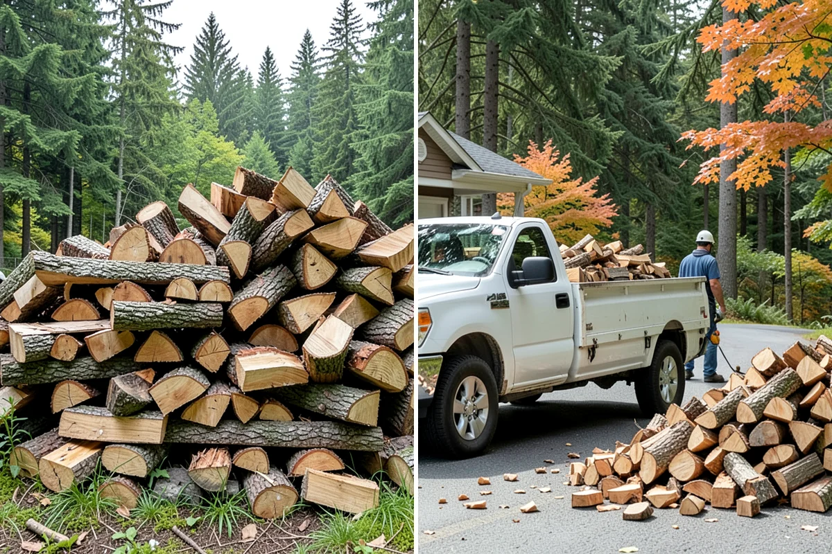 Firewood Pickup in Puyallup, Pierce County, WA - You order your quantity and choose pickup