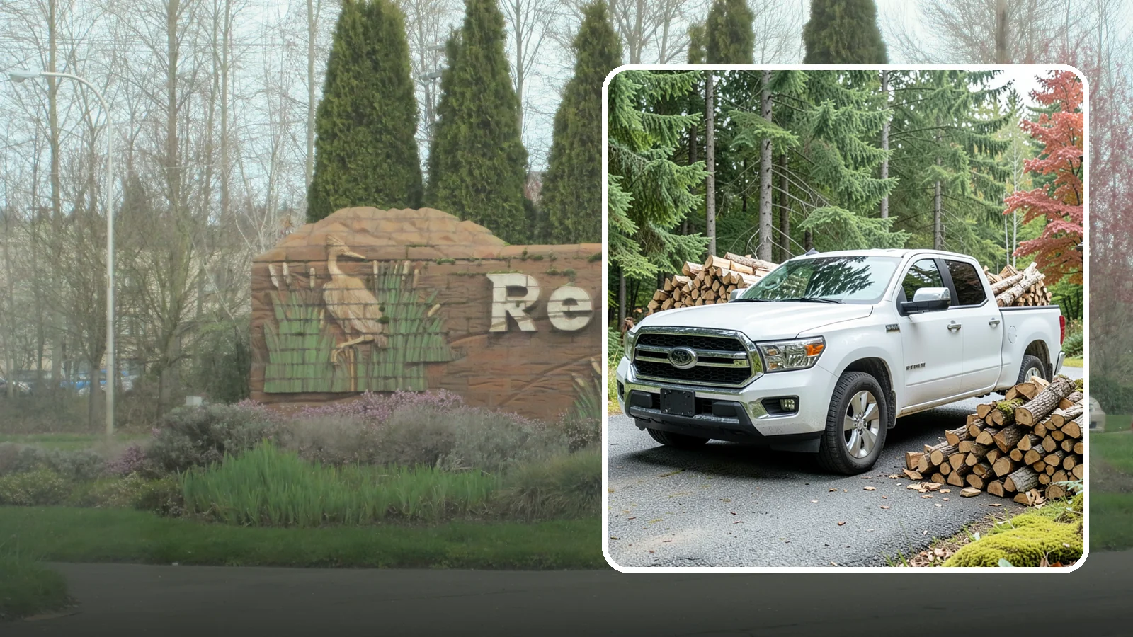 Firewood Pickup in Renton, King County, WA - Save on delivery by picking up seasoned, ready-to-burn firewood directly from our Pacific Northwest yard.