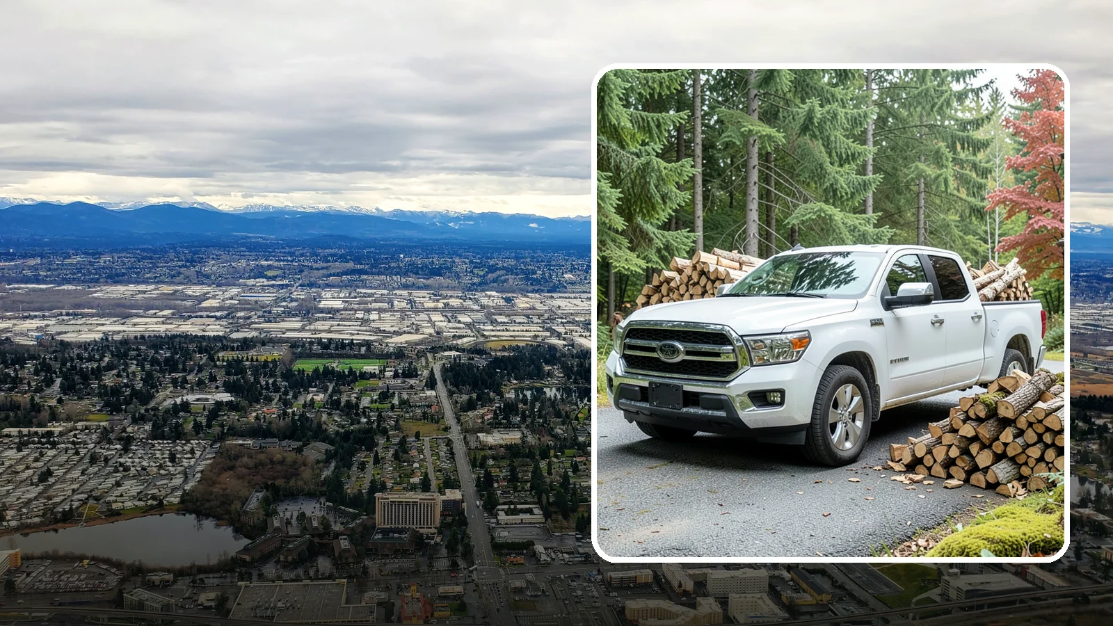 Firewood Pickup in SeaTac, King County, WA - Save on delivery by picking up seasoned, ready-to-burn firewood directly from our Pacific Northwest yard.