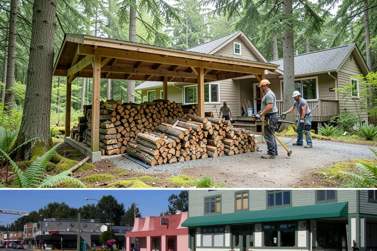 Firewood Pickup in Snoqualmie, King County, WA - Pickup is available year-round, but stock is freshest and most plentiful in late summer and fall.