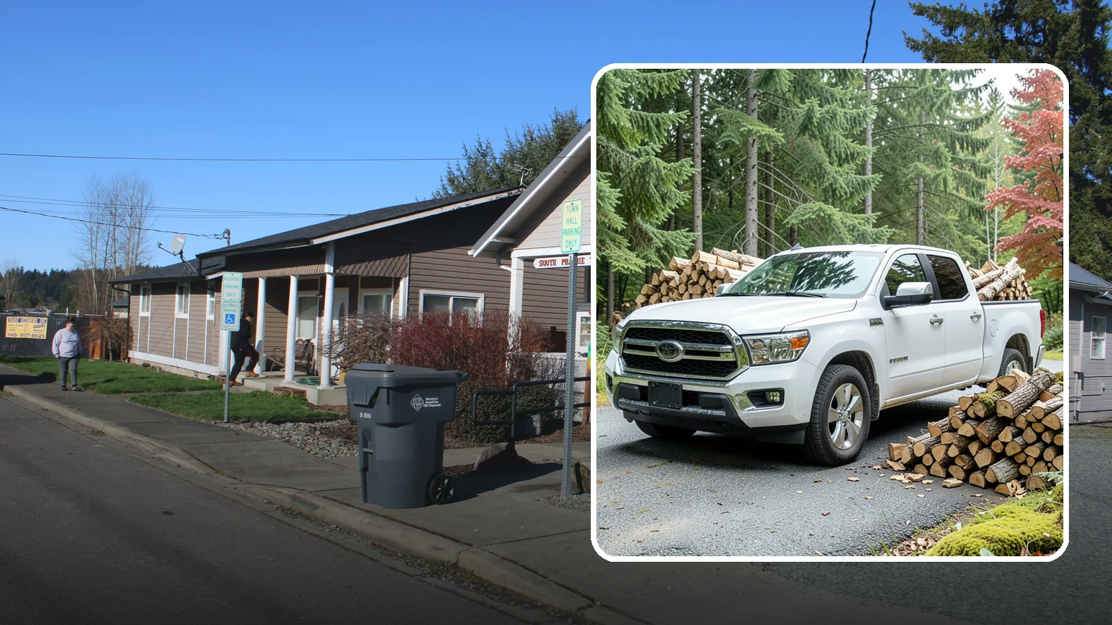 Firewood Pickup in South Prairie, Pierce County, WA - Save on delivery by picking up seasoned, ready-to-burn firewood directly from our Pacific Northwest yard.