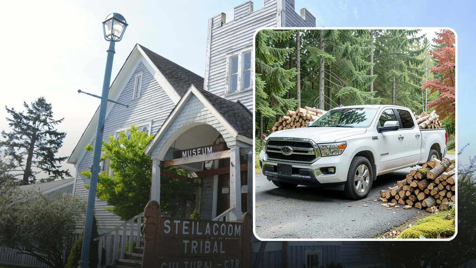 Firewood Pickup in Steilacoom, Pierce County, WA - Save on delivery by picking up seasoned, ready-to-burn firewood directly from our Pacific Northwest yard.