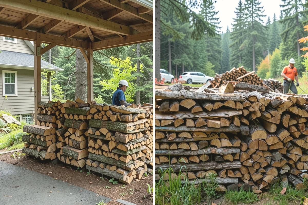 Firewood Pickup in Steilacoom, Pierce County, WA - You order your quantity and choose pickup