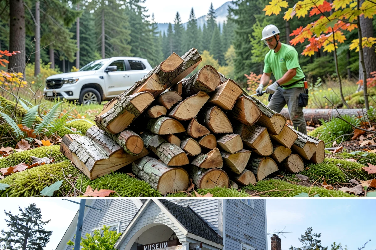 Firewood Pickup in Steilacoom, Pierce County, WA - Pickup is available year-round, but stock is freshest and most plentiful in late summer and fall.