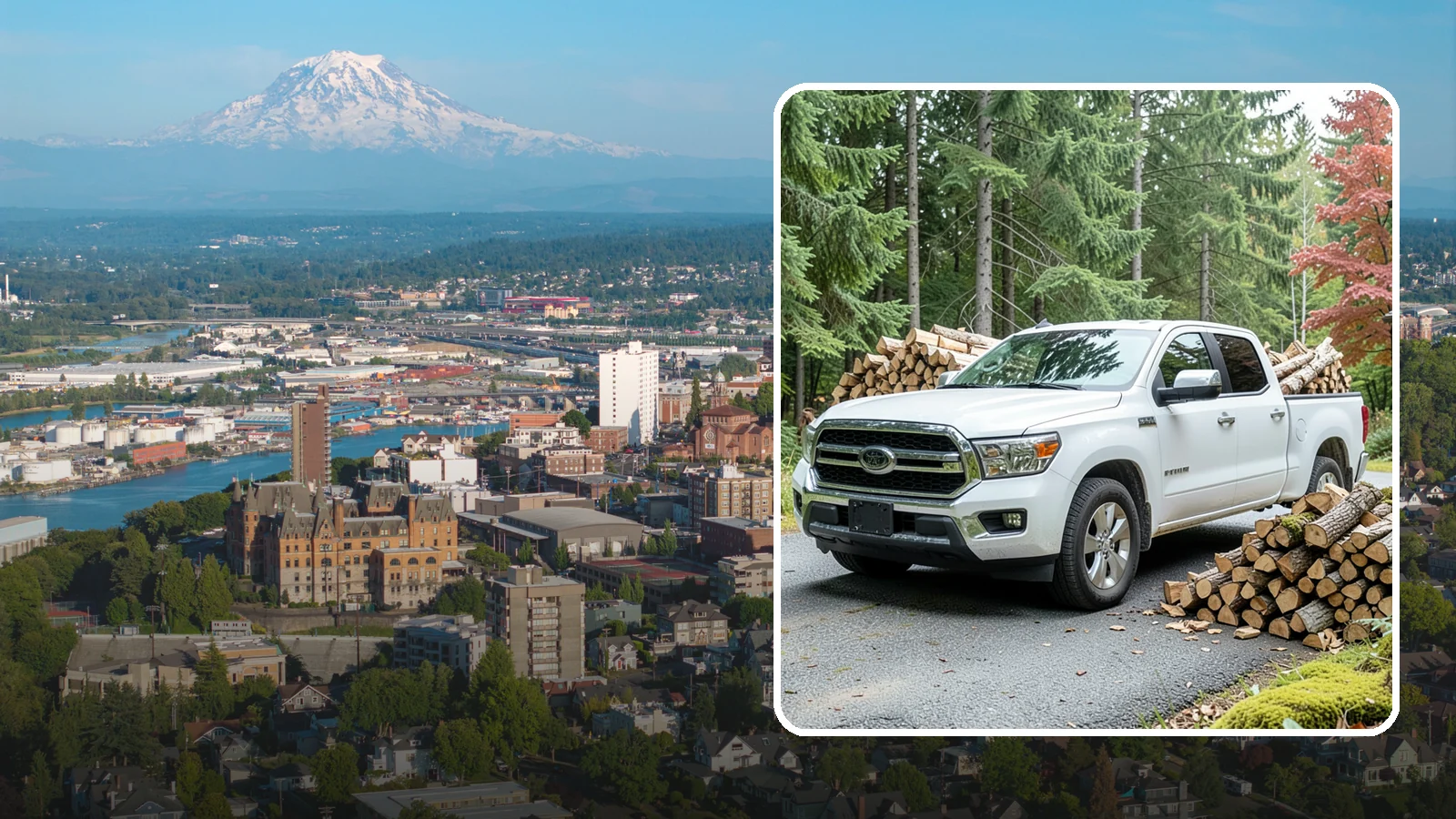 Firewood Pickup in Tacoma, Pierce County, WA - Save on delivery by picking up seasoned, ready-to-burn firewood directly from our Pacific Northwest yard.