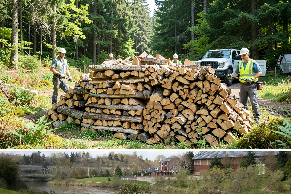 Firewood Pickup in Tukwila, King County, WA - Pickup is available year-round, but stock is freshest and most plentiful in late summer and fall.