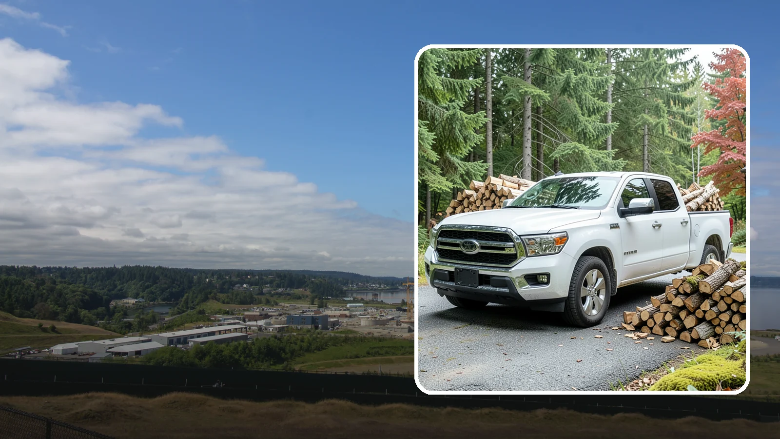 Firewood Pickup in University Place, Pierce County, WA - Save on delivery by picking up seasoned, ready-to-burn firewood directly from our Pacific Northwest yard.