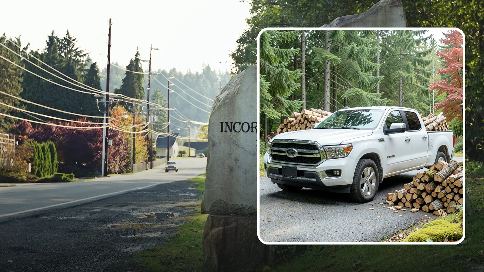 Firewood Pickup in Wilkeson, Pierce County, WA - Save on delivery by picking up seasoned, ready-to-burn firewood directly from our Pacific Northwest yard.