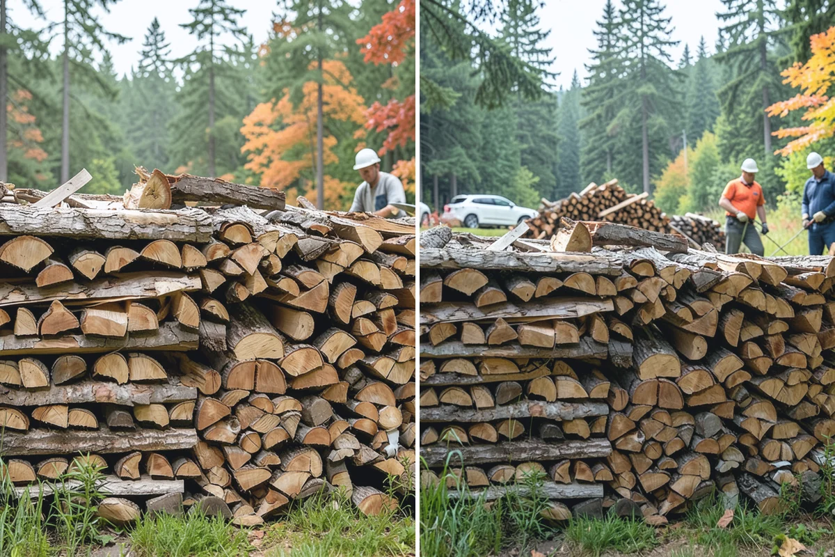 Firewood Pickup in Woodinville, King County, WA - You order your quantity and choose pickup