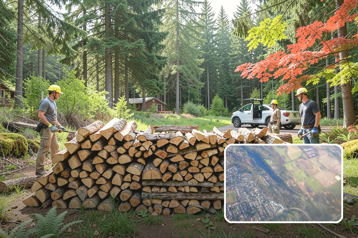 Firewood Processing in Algona, King County, WA - End-to-end service from log to stack