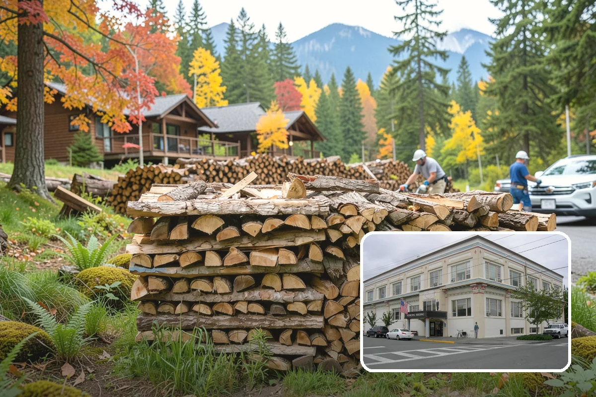 Firewood Processing in Anacortes, Skagit County, WA - End-to-end service from log to stack