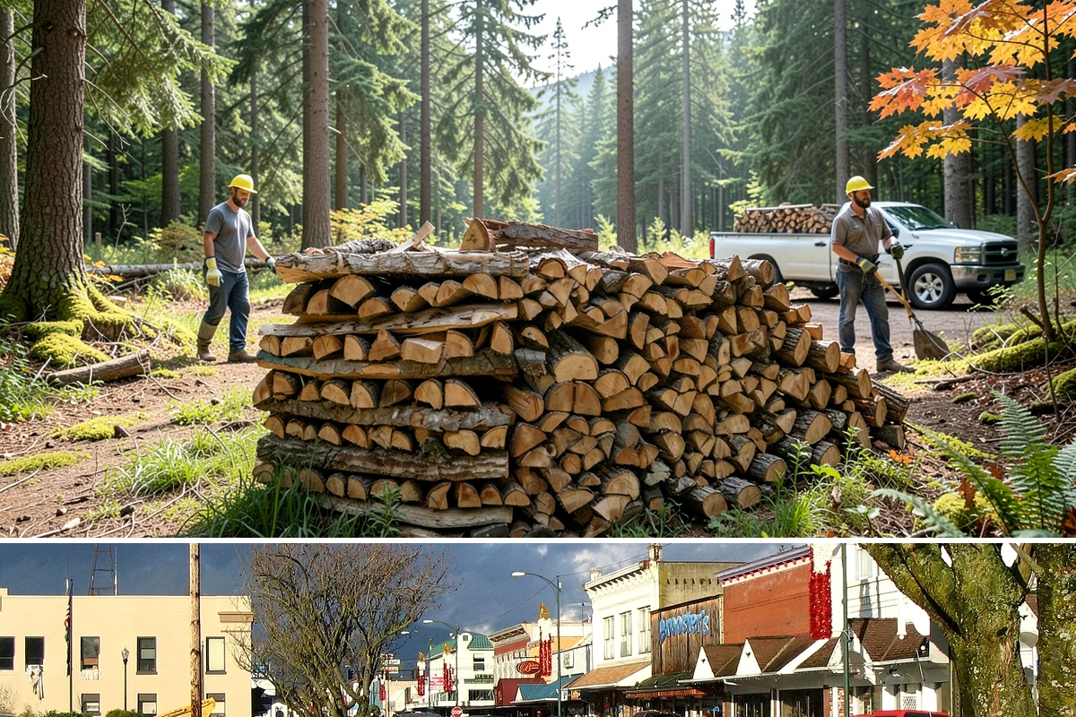 Firewood Processing in Arlington, Snohomish County, WA - Processing in the dry months lets the finished stack season fully before winter burning.