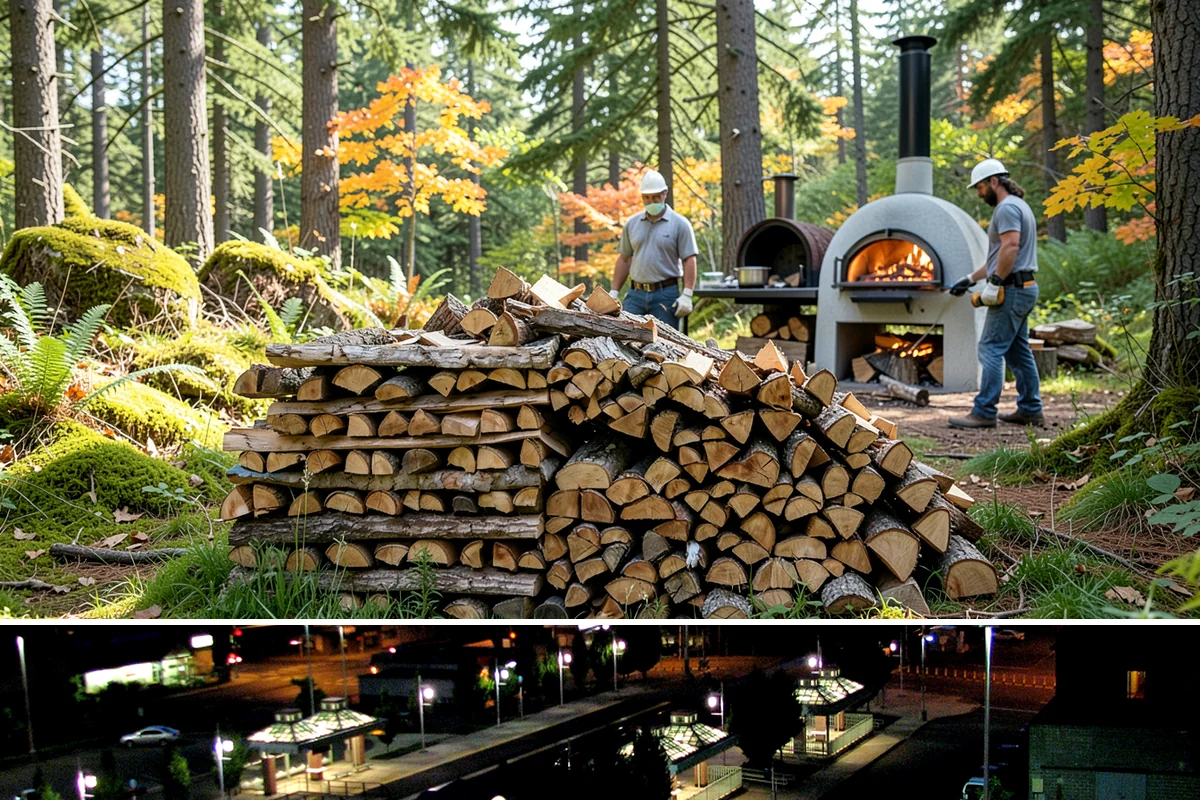 Firewood Processing in Auburn, King County, WA - Processing in the dry months lets the finished stack season fully before winter burning.
