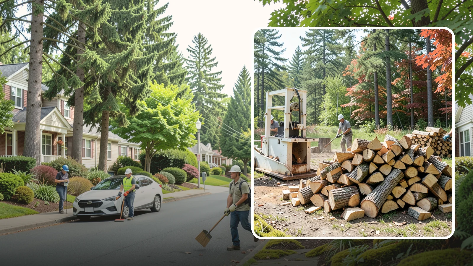 Firewood Processing in Beaux Arts Village, King County, WA - Complete firewood processing that takes your logs from bucking through splitting and stacking.