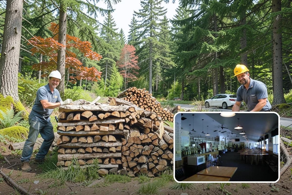 Firewood Processing in Black Diamond, King County, WA - End-to-end service from log to stack