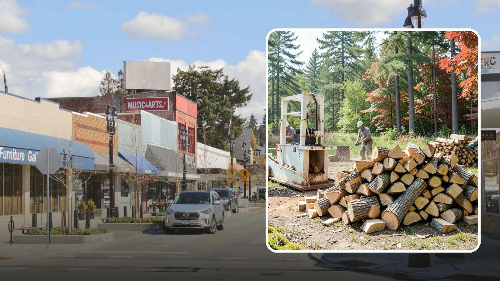 Firewood Processing in Bothell, King County, WA - Complete firewood processing that takes your logs from bucking through splitting and stacking.