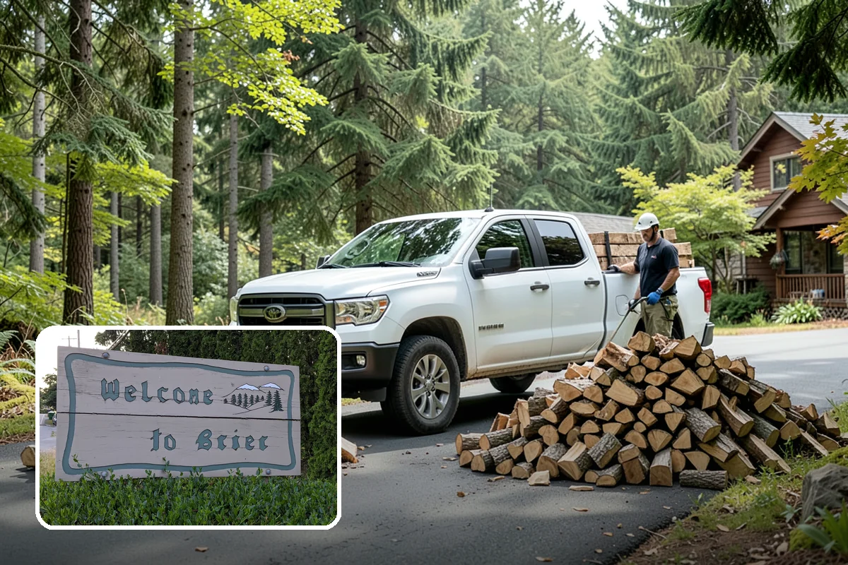 Firewood Processing in Brier, Snohomish County, WA - End-to-end service from log to stack
