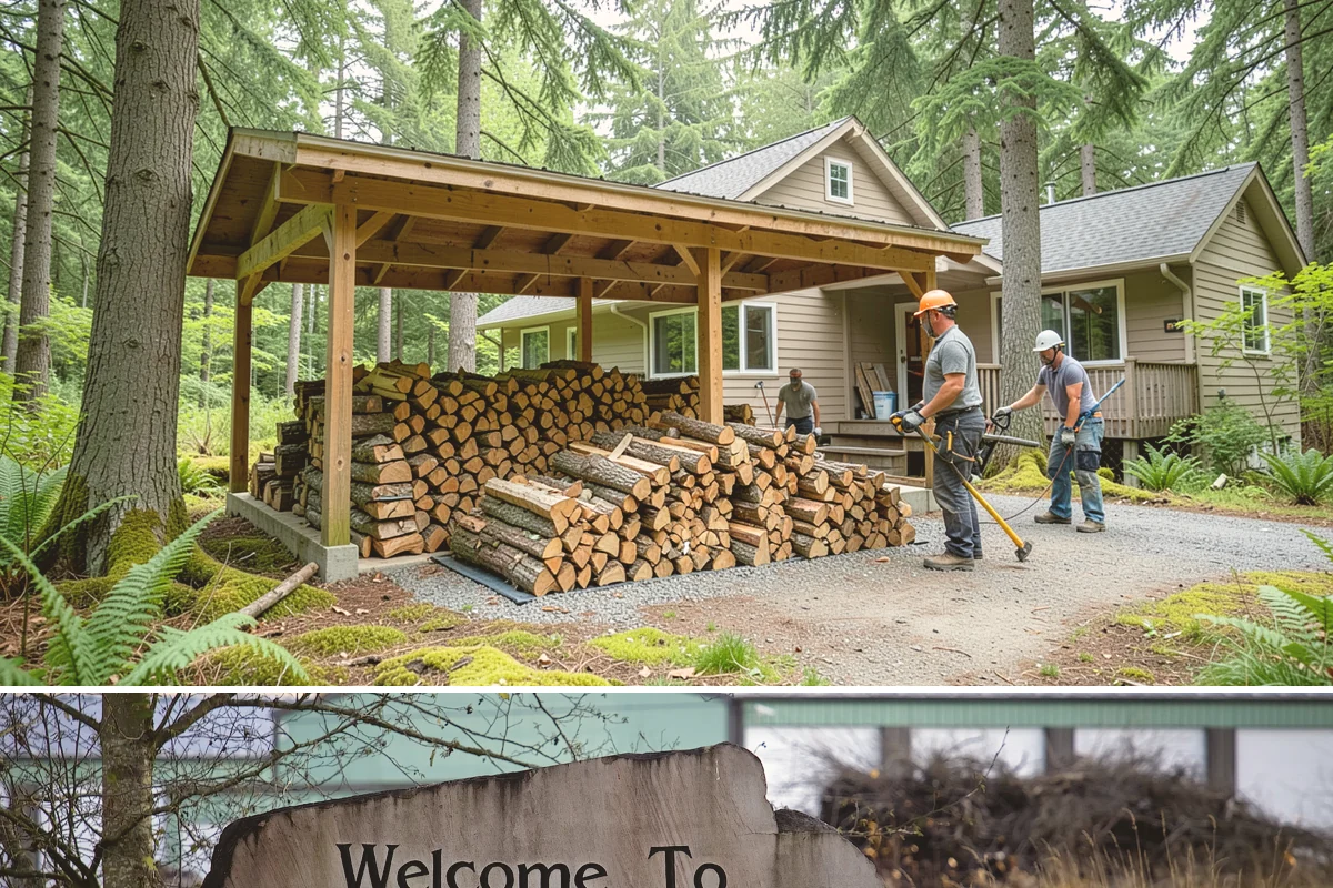 Firewood Processing in Buckley, Pierce County, WA - Processing in the dry months lets the finished stack season fully before winter burning.