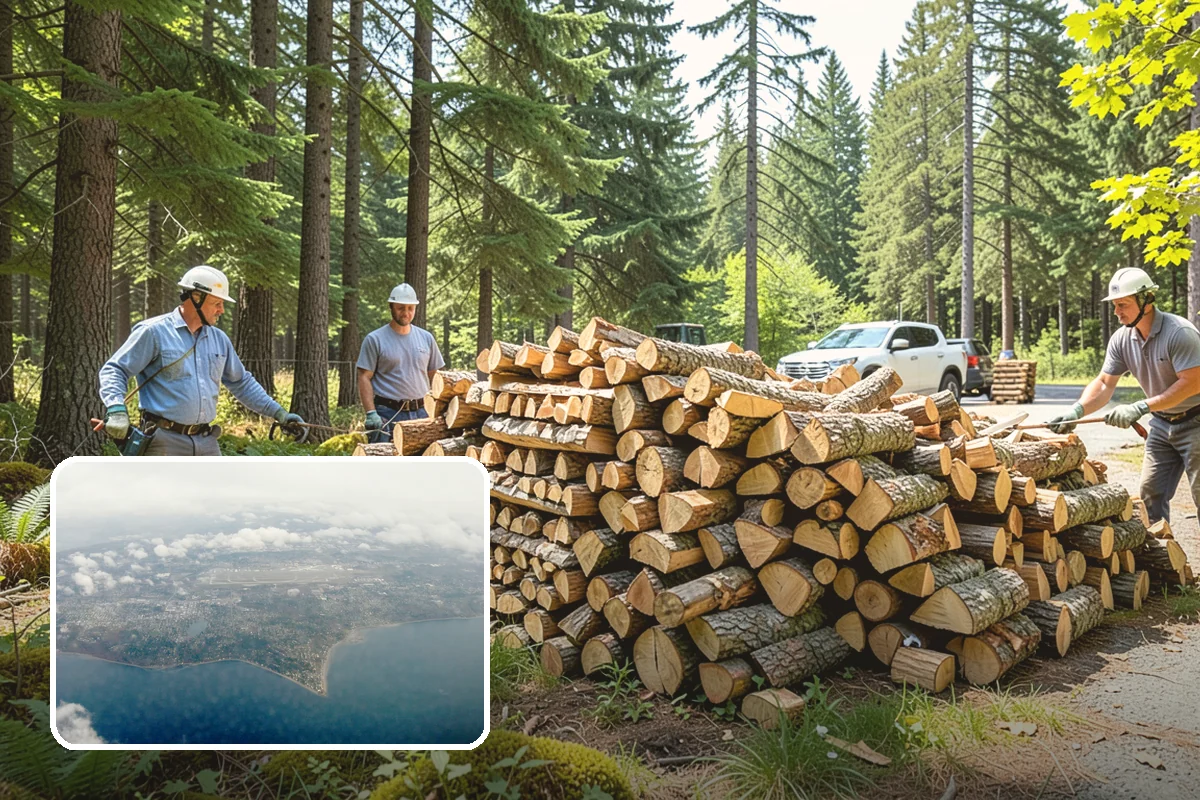 Firewood Processing in Burien, King County, WA - End-to-end service from log to stack