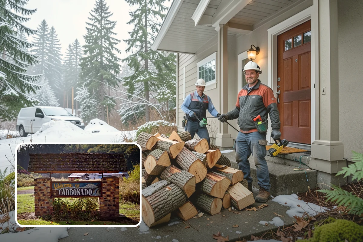 Firewood Processing in Carbonado, Pierce County, WA - End-to-end service from log to stack