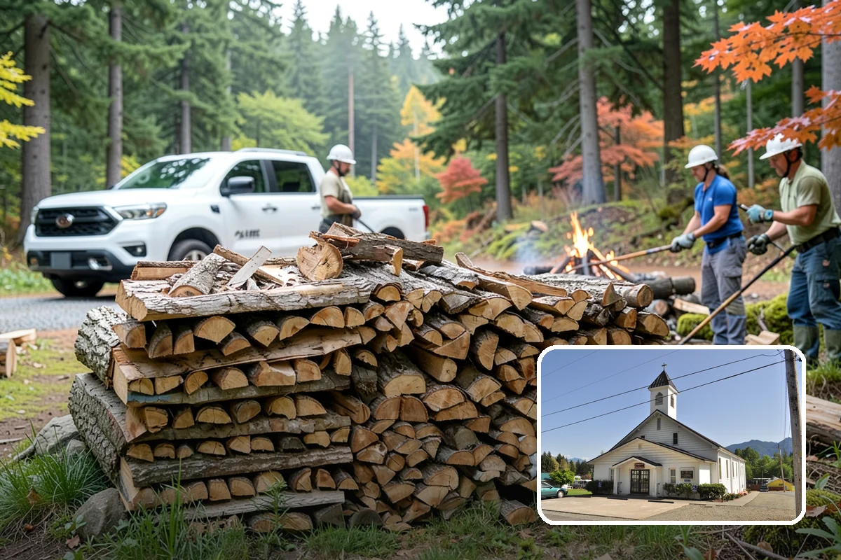 Firewood Processing in Concrete, Skagit County, WA - End-to-end service from log to stack