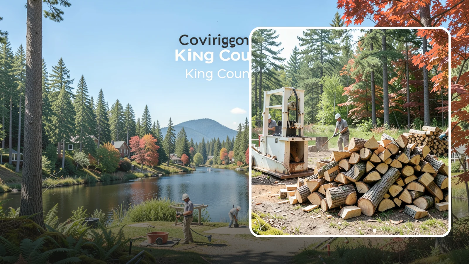 Firewood Processing in Covington, King County, WA - Complete firewood processing that takes your logs from bucking through splitting and stacking.