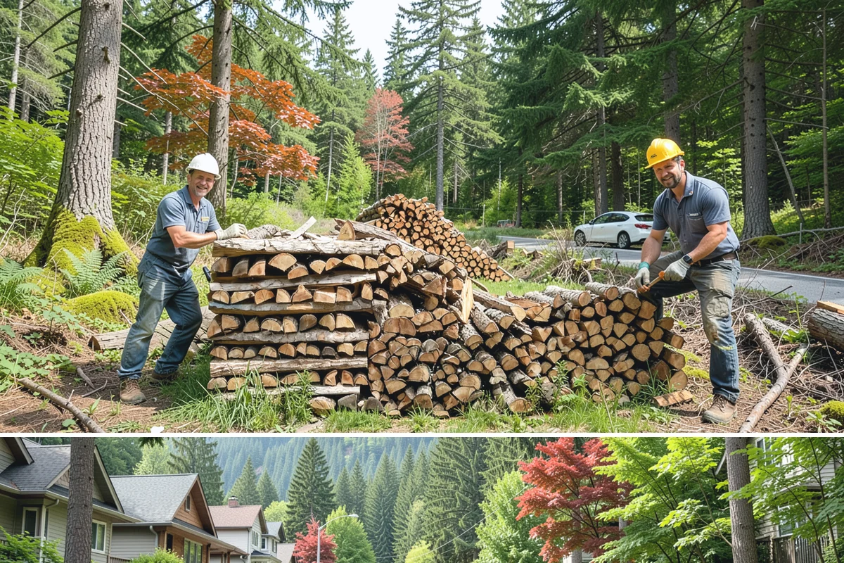 Firewood Processing in Darrington, WA - Processing in the dry months lets the finished stack season fully before winter burning.