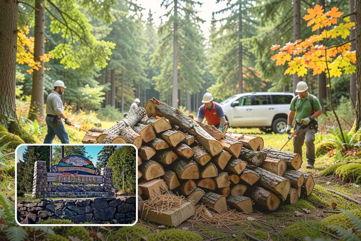 Firewood Processing in Eatonville, Pierce County, WA - End-to-end service from log to stack