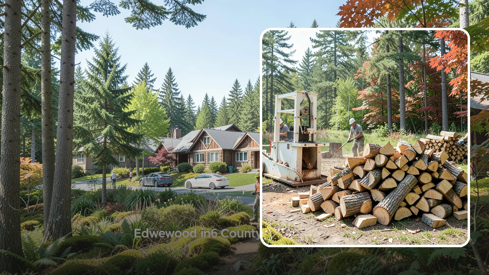 Firewood Processing in Edgewood, WA - Complete firewood processing that takes your logs from bucking through splitting and stacking.