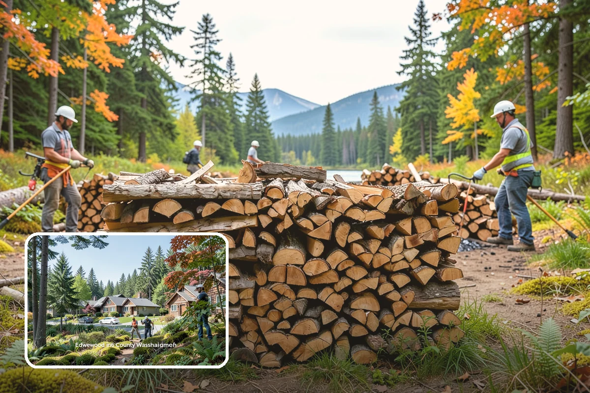 Firewood Processing in Edgewood, WA - End-to-end service from log to stack