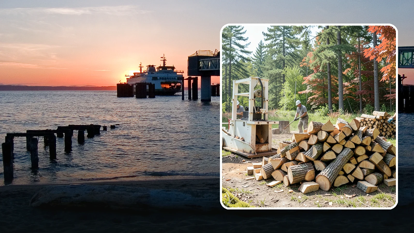 Firewood Processing in Edmonds, Snohomish County, WA - Complete firewood processing that takes your logs from bucking through splitting and stacking.