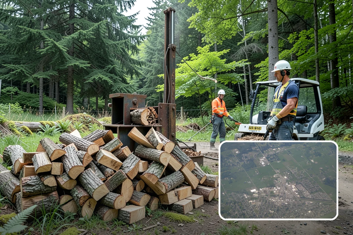 Firewood Processing in Enumclaw, King County, WA - End-to-end service from log to stack