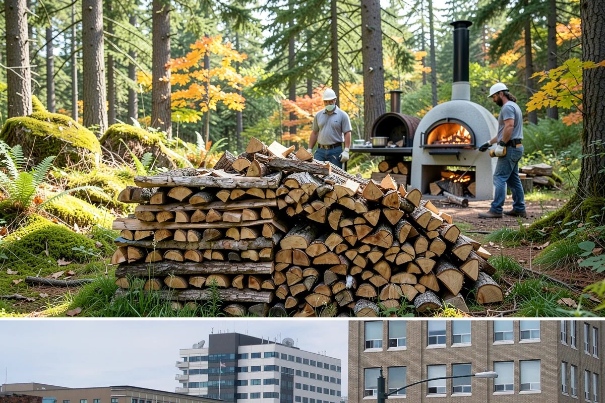 Firewood Processing in Everett, Snohomish County, WA - Processing in the dry months lets the finished stack season fully before winter burning.
